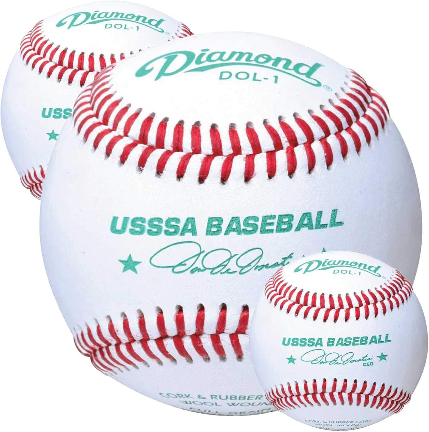 Diamond Sports Rods Baseballs Leather DOL-1 USSSA Three (3) Dozen Case