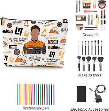 LONGXIN Racing Fans Gifts for Women Girls Makeup Bag Cosmetic Bag