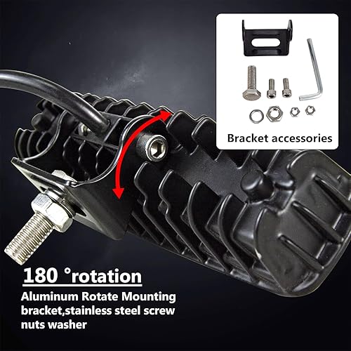 Miniatura 4 de AUXTINGS 2 unidades de 6 pulgadas 5.9 in 42 W mini luz de trabajo LED ultra fina haz LED Pods luces de conducción 12V 24V Offroad Lámparas