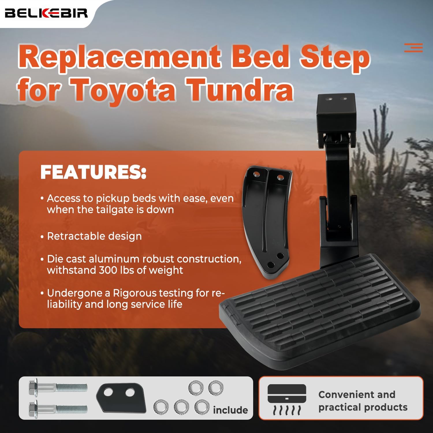 Bed Step, Rear Truck Folding Retractable Bumper Tailgate Step Compatible with 2014 2015 2016 2017 2018 2019 2020 2021 Toyota Tundra Replaces PT392-34140 75316-01A