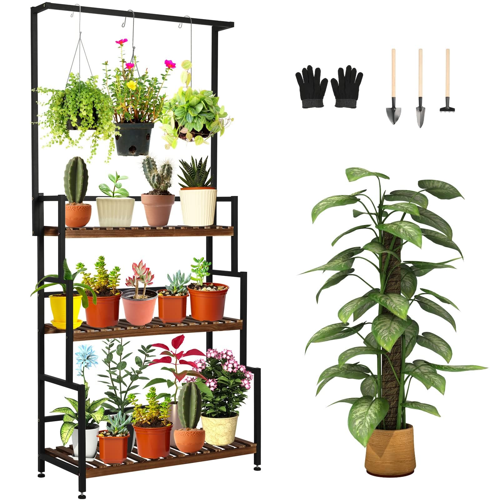 Photo 1 of **PARTS ONLY INCOMPLETE ITEM**
texinpress 3 Tier Plant Stand Metal Sturdy Heavy 63.5 X 31.5 X 13.5