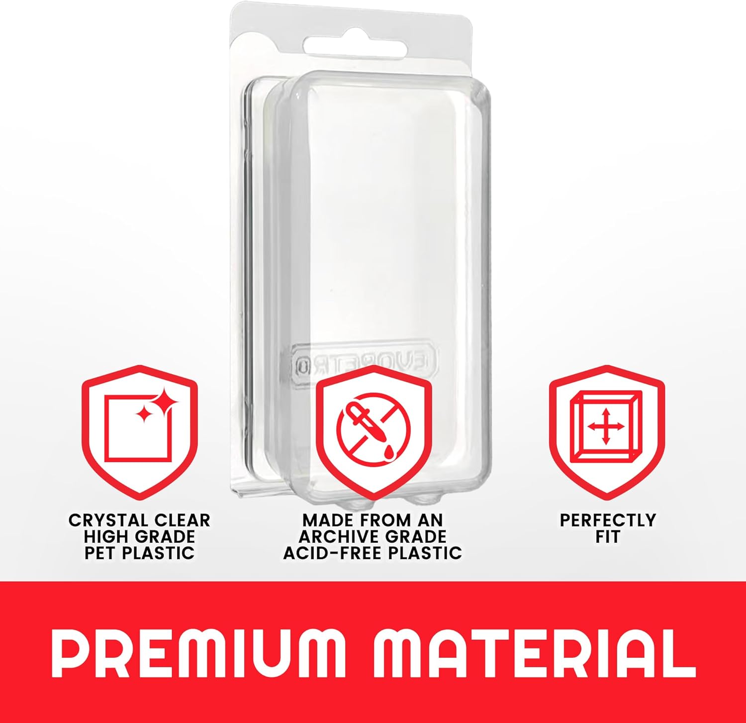 Action Figure Display Case Protector - Blister Clamshell for 3.75 in Loose Action Figures 35 Pack - Clear APET Plastic - Fits Star Wars, Marvel, G.I. Joe - Holes for Peg Boards - Durable Display Case