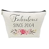 21st Birthday Gifts for Girls, Sweet 21 Year Old Gift Makeup Bag, 21 Birthday Gift Makeup Bags for Her, Sister, Friend, Daughter, Teen Girl Gifts Makeup travel Bag, Cosmetic Bag, Fabulous Since 2004