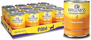 Wellness Complete Health Natural Wet Canned Puppy Food, Puppy Chicken & Salmon 12.5-Ounce Can (Pack of 12)