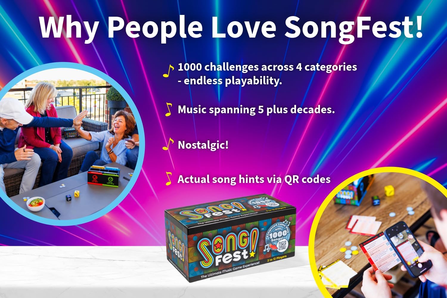 SongFest! The New Music Trivia Game | 1000 Questions, 4 Categories and 5+ Decades | QR Song Hints Play The Music You Remember - Image 6