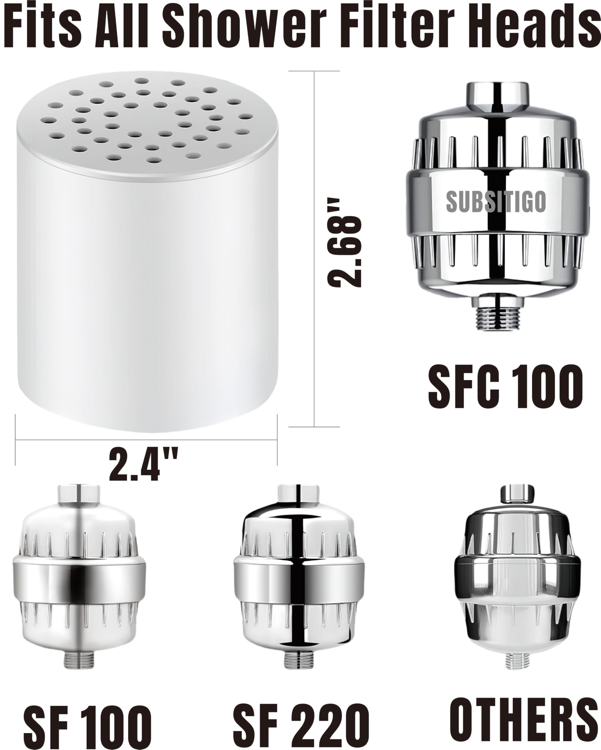 Filtre de douche - WHITE - E4404 - 10 étapes - Purificateur d'eau