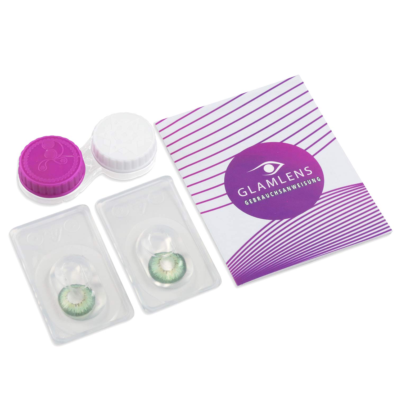 GLAMLENS Lenti a contatto colorate verdi Fresh Green mensili 2 pezzi DIA 14.5 senza correzione 0.00