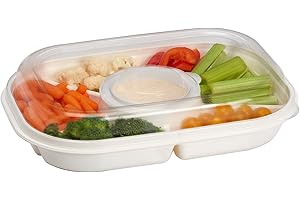 Jumbo Divided Serving Tray with Lid for any Party or Celebration