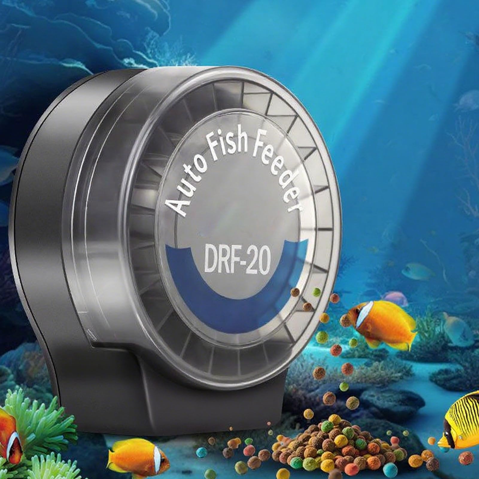 Distributeur Automatique de Nourriture pour Poissons d'Aquarium | Grand Capacité pour Bac à Poissons pour Tortues Betta Té