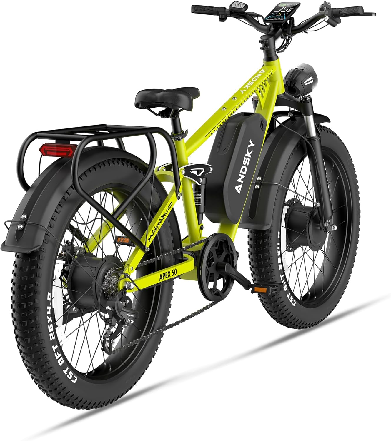 Apex 50 Electric Bike Dual Motor for Adults (CA Immediate-De'livery) 52V 25AH/48V 25AH, 26" Fat Tires Full Suspension 35MPH/100Mile, Hydraulic Brake