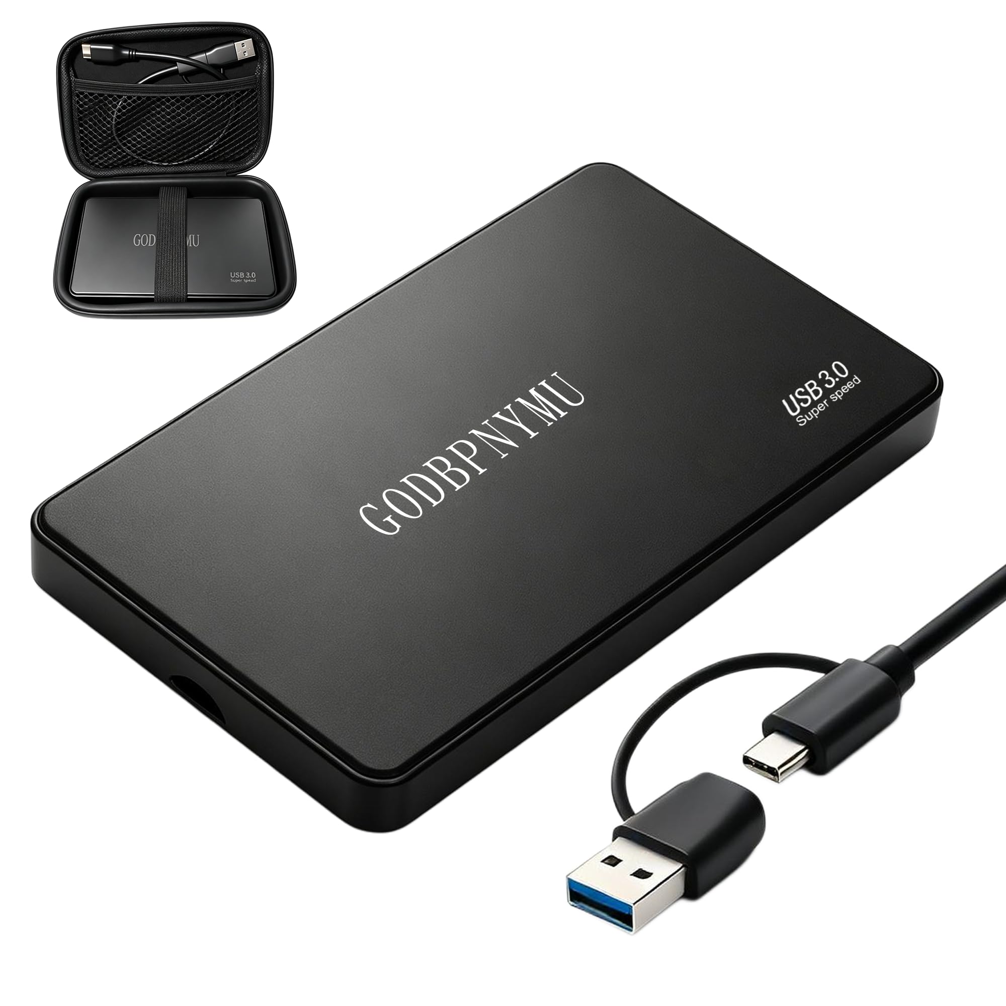 500GB External Hard Drive,Compact Portable Hard,USB 3.0/USB C