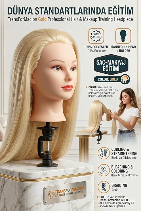 Transformacion Profesyonel Kuaför Saç Makyaj Eğitim Başlığı Altın