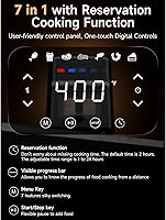 Vista 3 de Kitchen Elite Digital Air Fryer Oven, Compact Cooker with Window, 7 Presets, Nonstick Basket for Fast Cooking, Easy Cleanup, 5.28 Quart, Black Negro