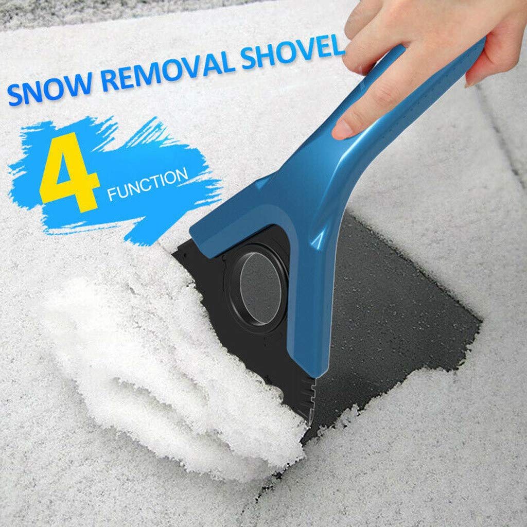 UNBRUVO2020 Snow Removal Tool -Car Windshield Ice Snow Remover Scraper Tool Snow Removal Shovel Defrost Deicing for Car Funnel Windshield Wiper Magic Snow Remover (13 × 24cm, Blue)