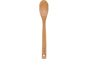 Pampered Chef Wooden Spoons 12” Natural Bamboo Kitchen Spoon Cooking Utensil