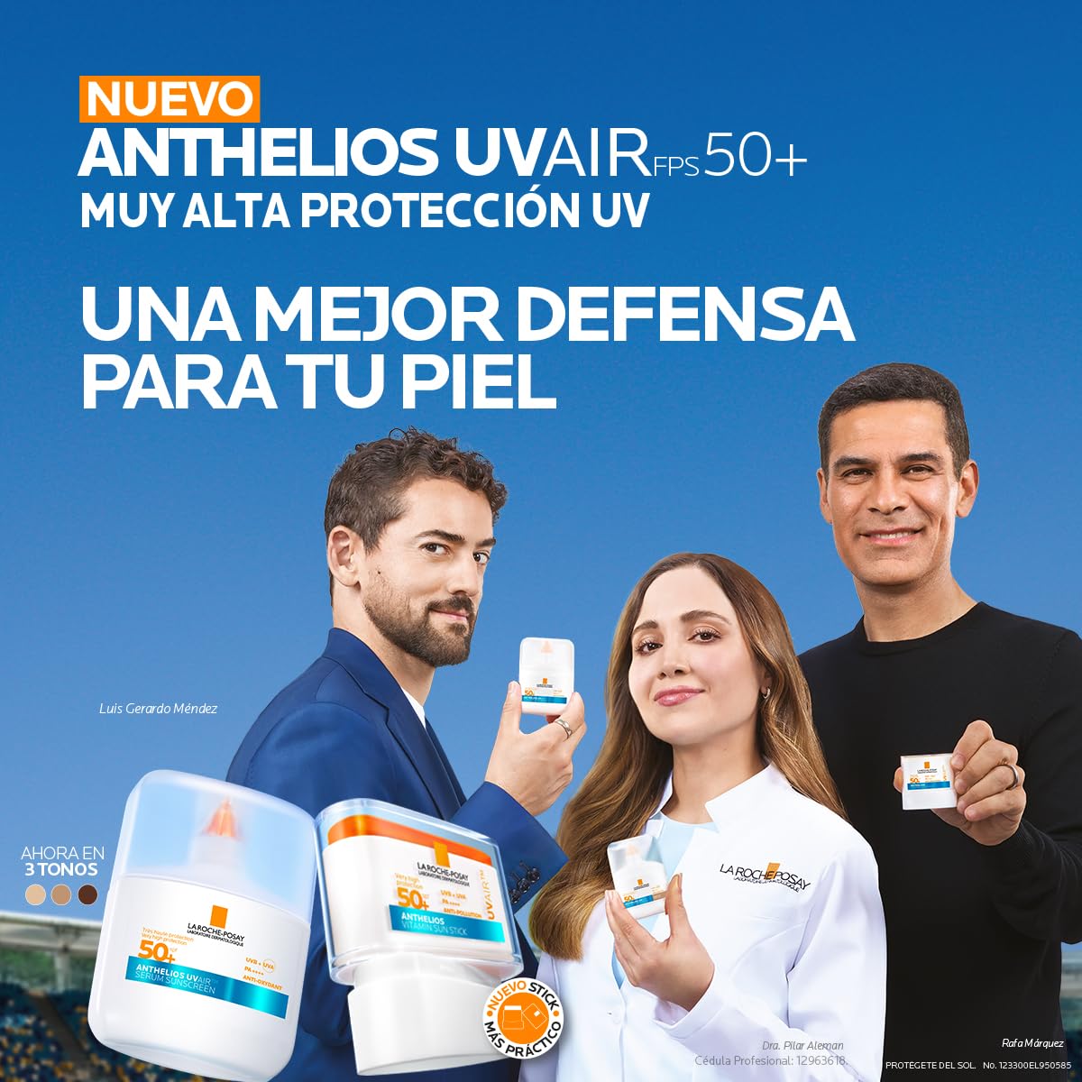 La Roche-Posay Anthelios UVAir SPF50+ Tinted Fluid Light 50ml – Invisible Weightless Facial Sunscreen with a Natural Light Tint, Very High UVA/UVB Protection for Sensitive Skin