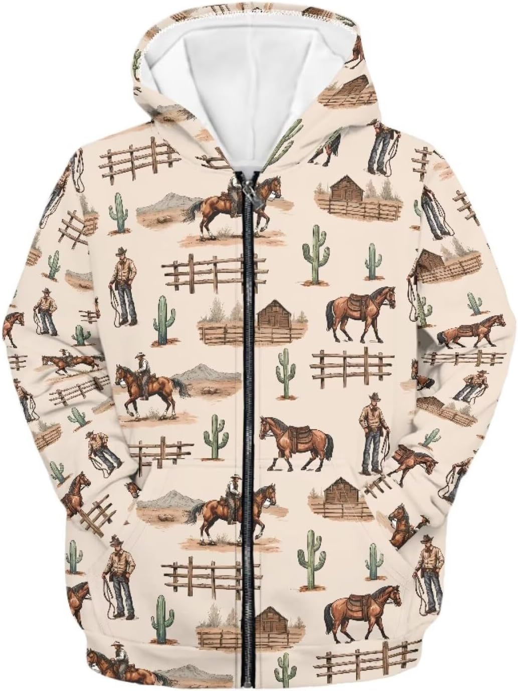 Boys Girls Hoodie Full Zip Drop Shoulder Soft Hooded Jacket Long Sleeve Child Sweatshirts 6-14 Years