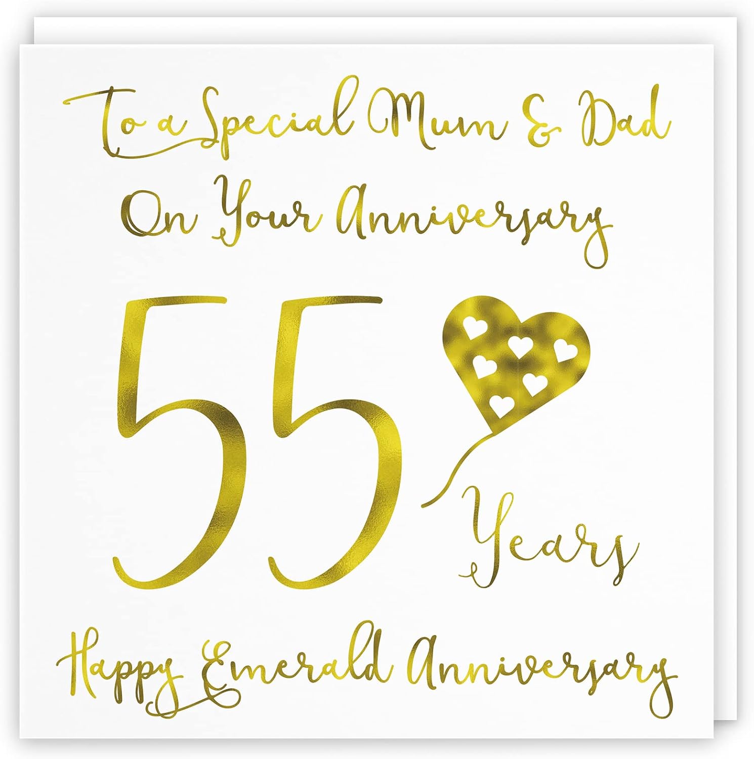 Hunts England, Large Mum And Dad, Parents 55th Anniversary Card, To A Special Mum & Dad On Your Anniversary, 55 Years