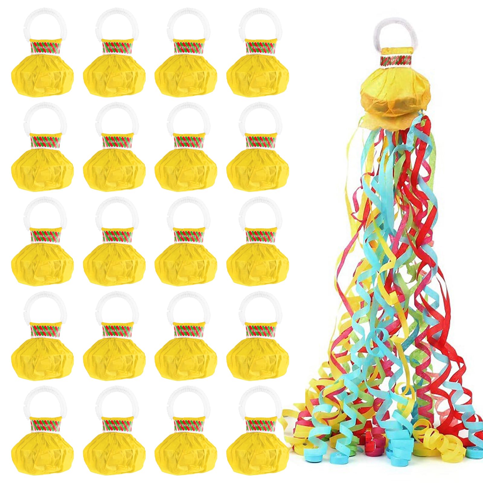 10 Stück Wurf Luftschlangen Bombe Weiß - Party Konfetti Luftschlangen Für Feiern