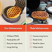 Vista 7 de bella Snack-n-Store Mini Waflera, Revestimiento Antiadherente de Cerámica EverGood™, Enrollacables, Luz Indicadora Lista y Asas de Toque Frío
