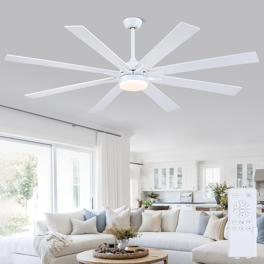 Kviflon 72 Inch Large Ceiling Fans with Lights and Remote