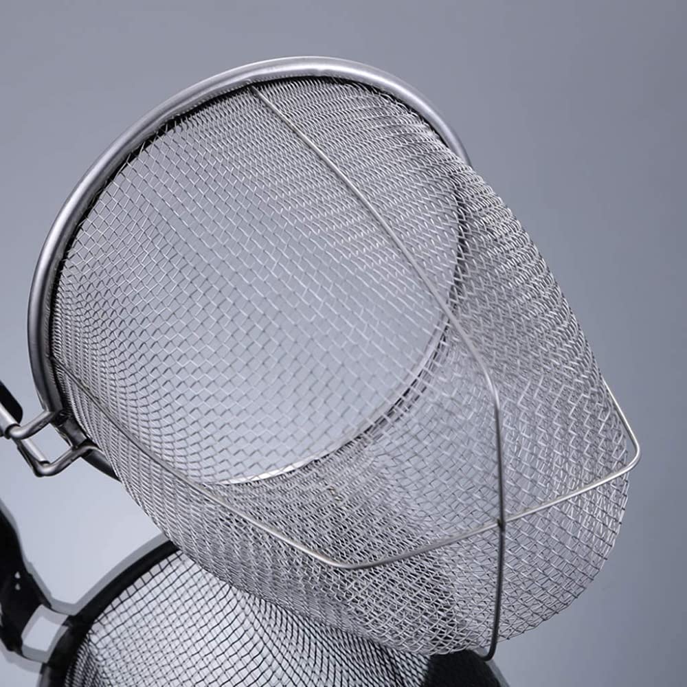 Cuchara de Filtro de Alimentos fritos Cesta de tamiz Inoxidable con Mango Utensilio de Cocina Colador de Fideos Colador Grande para Uso doméstico-14CM