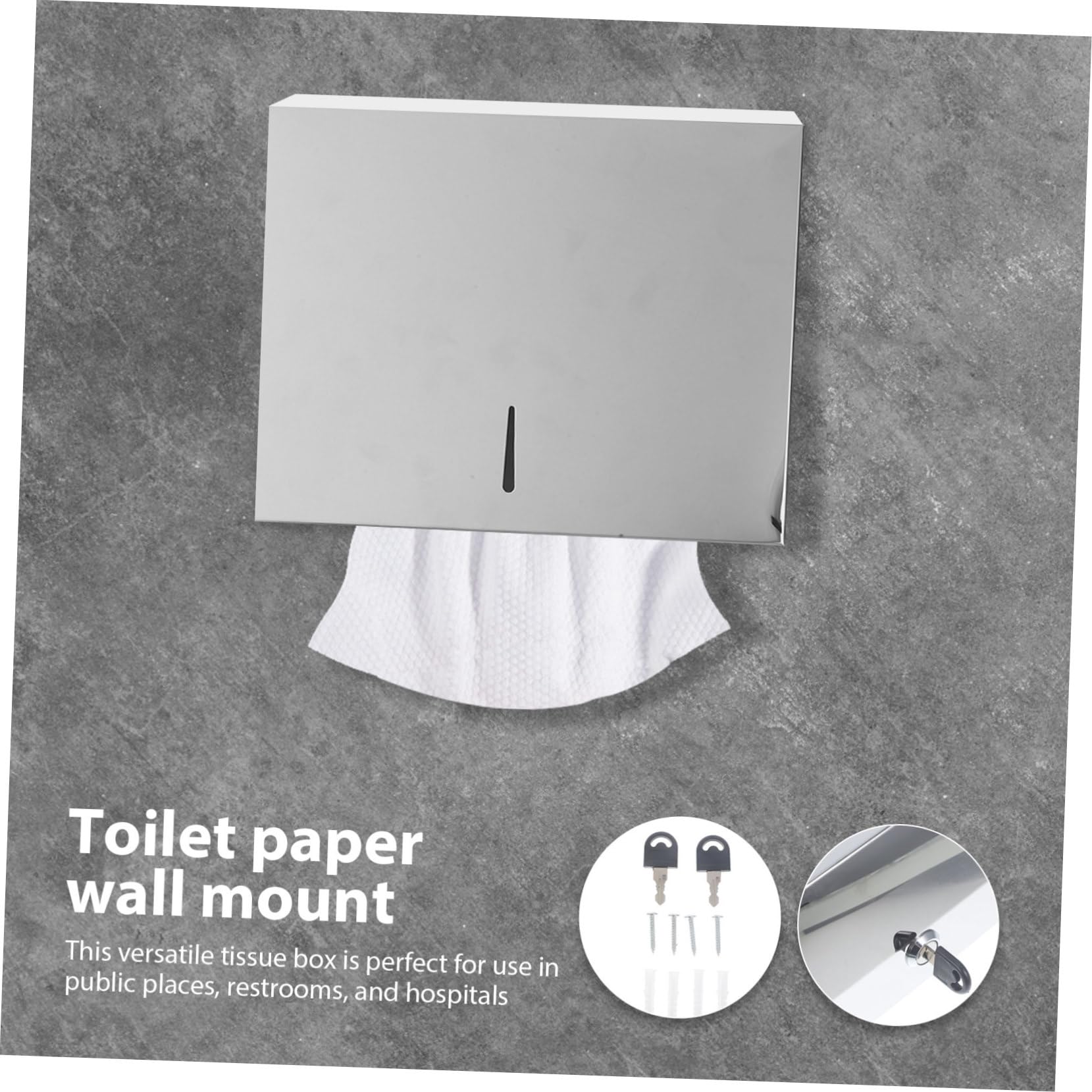 GLEAVI Dispenser De Toallas De Inoxidable para Pared Soporte Higiénico para Baños Públicos y Hospitales Diseño Elegante y Práctico Instalación y Reemplazo