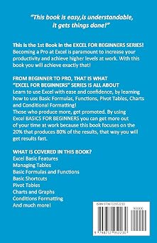 EXCEL BASICS FOR BEGINNERS: Learn Excel and Use Basic Formulas, Functions, Charts and Pivot Tables in Less Than 10 Hours! (Excel For Beginners)