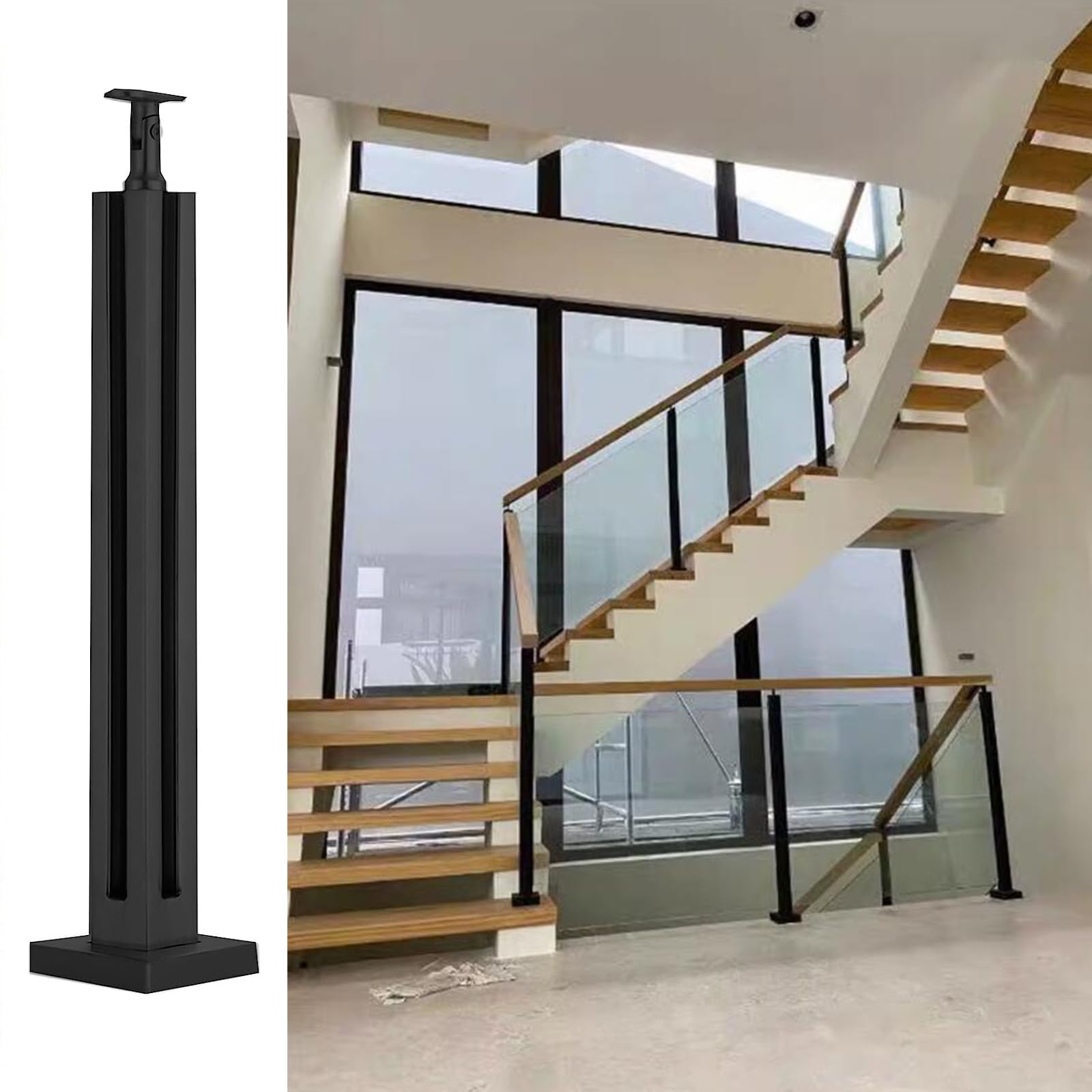 Barandilla de vidrio negro para terraza: transforma tu balcón y escalera con estilo contemporáneo