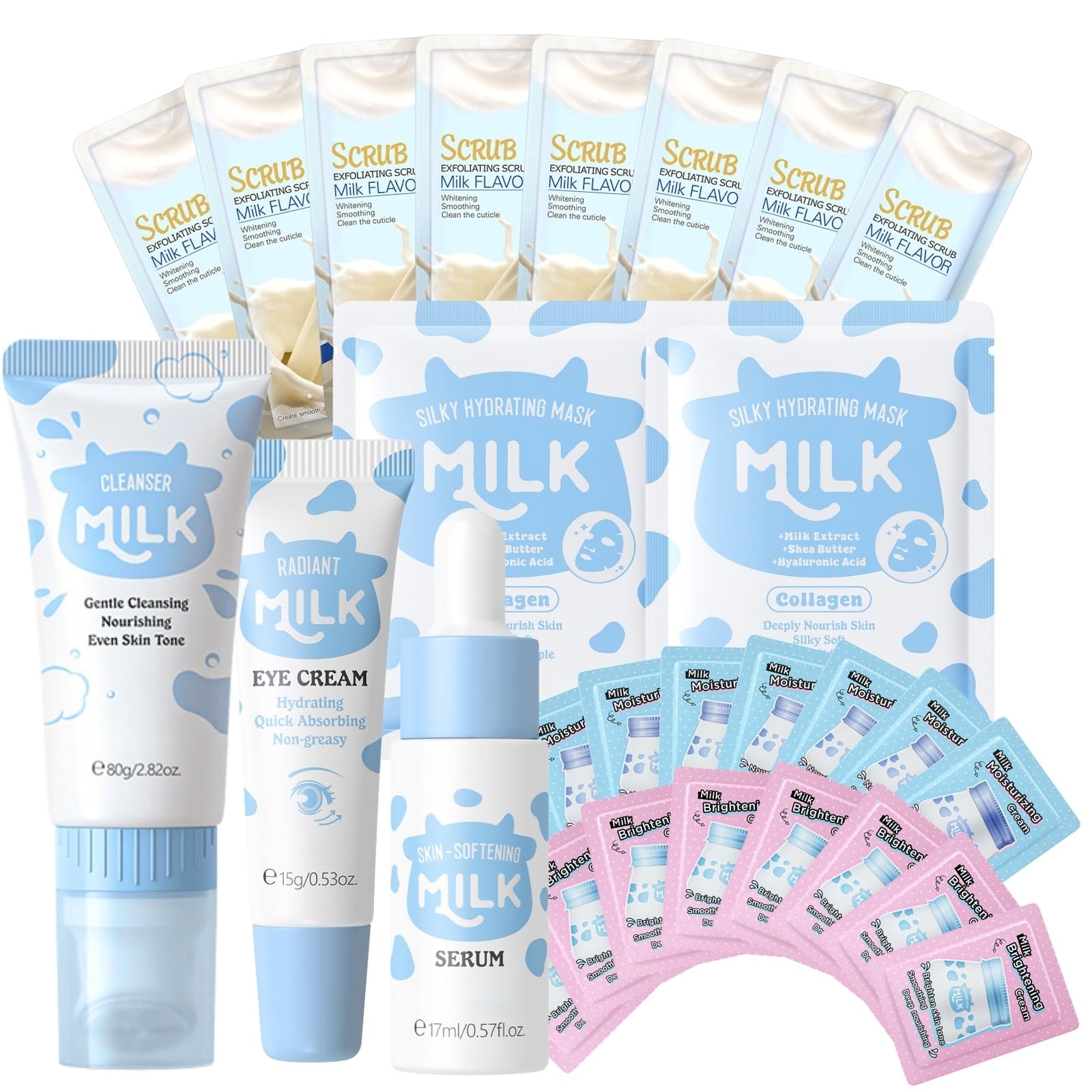 29PCS Milk Skincare Set for Teenage Girls Gift Milk Skin Care Sets & Kits