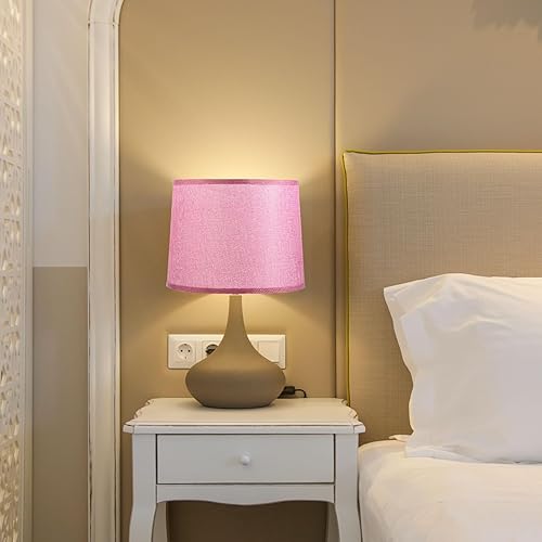 Miniatura 6 de PATIKIL Juego de 2 pantallas de lámpara para lámparas de mesa, 11.4 pulgadas superior x 12.6 pulgadas inferior x 9.8 pulgadas de alto, pantalla de