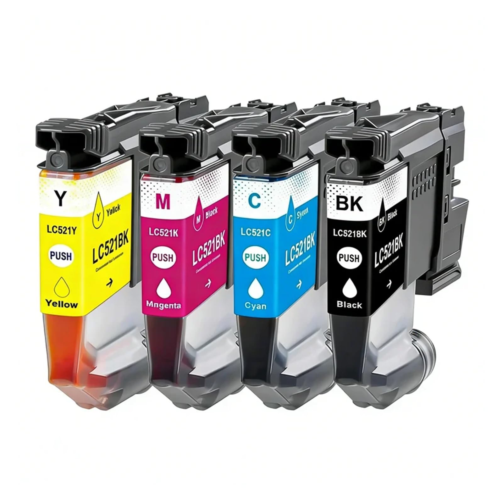 Cartucce d'inchiostro LC521 compatibili con Brother DCP-J1260W J1310DW