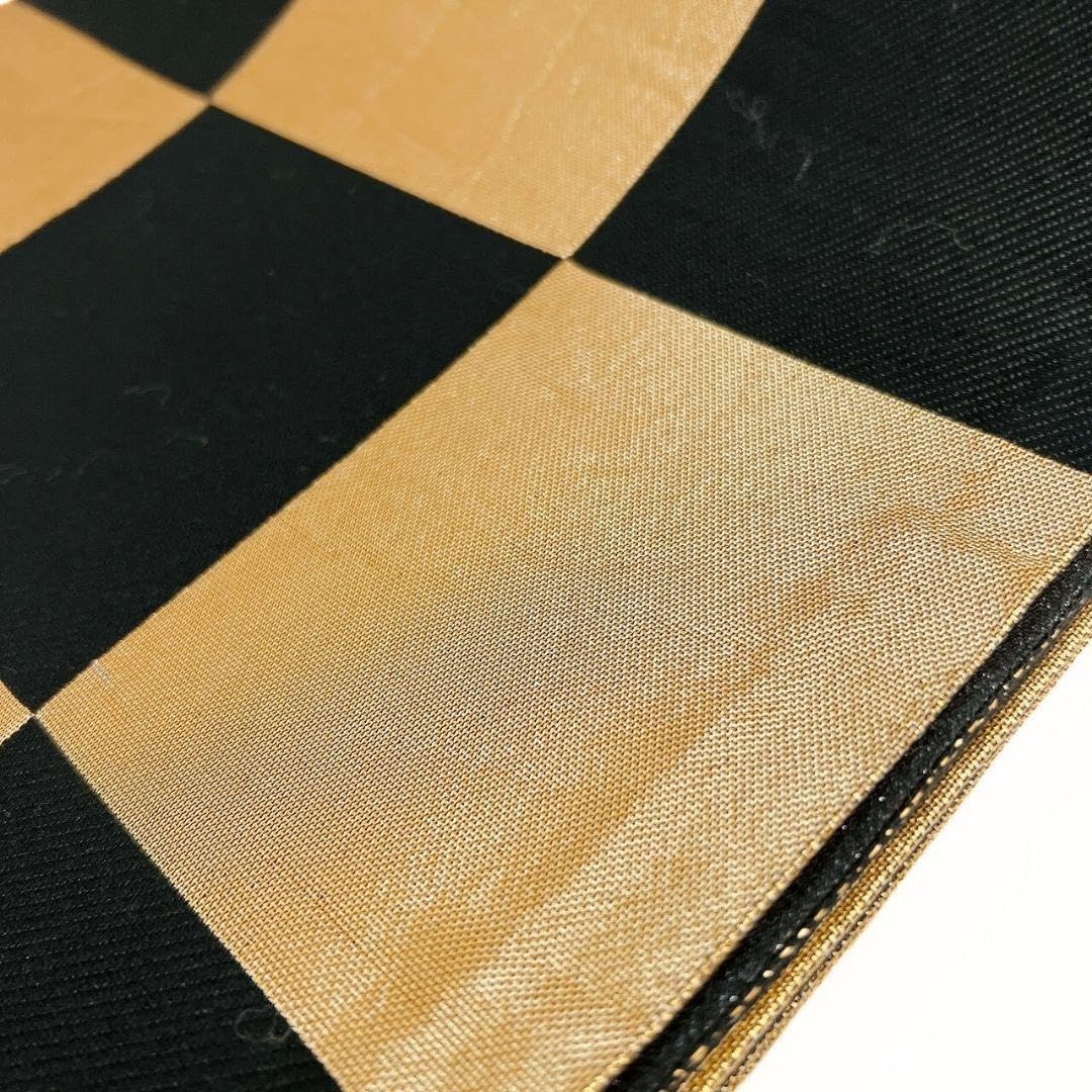 Amazon.co.jp: 袋帯 振袖帯 市松模様 黒 金 着物 093w p.025ho Amazon.co.jp: 袋帯 振袖帯 市松模様 黒 金 着物 093w p.025ho