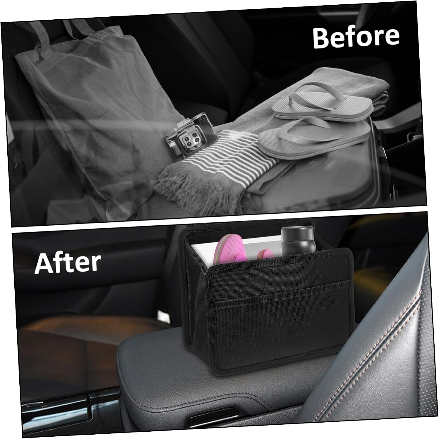 Car Storage Organizer Bag Backseat Hanging Trash Can Foldable Car Seat Organizer Box