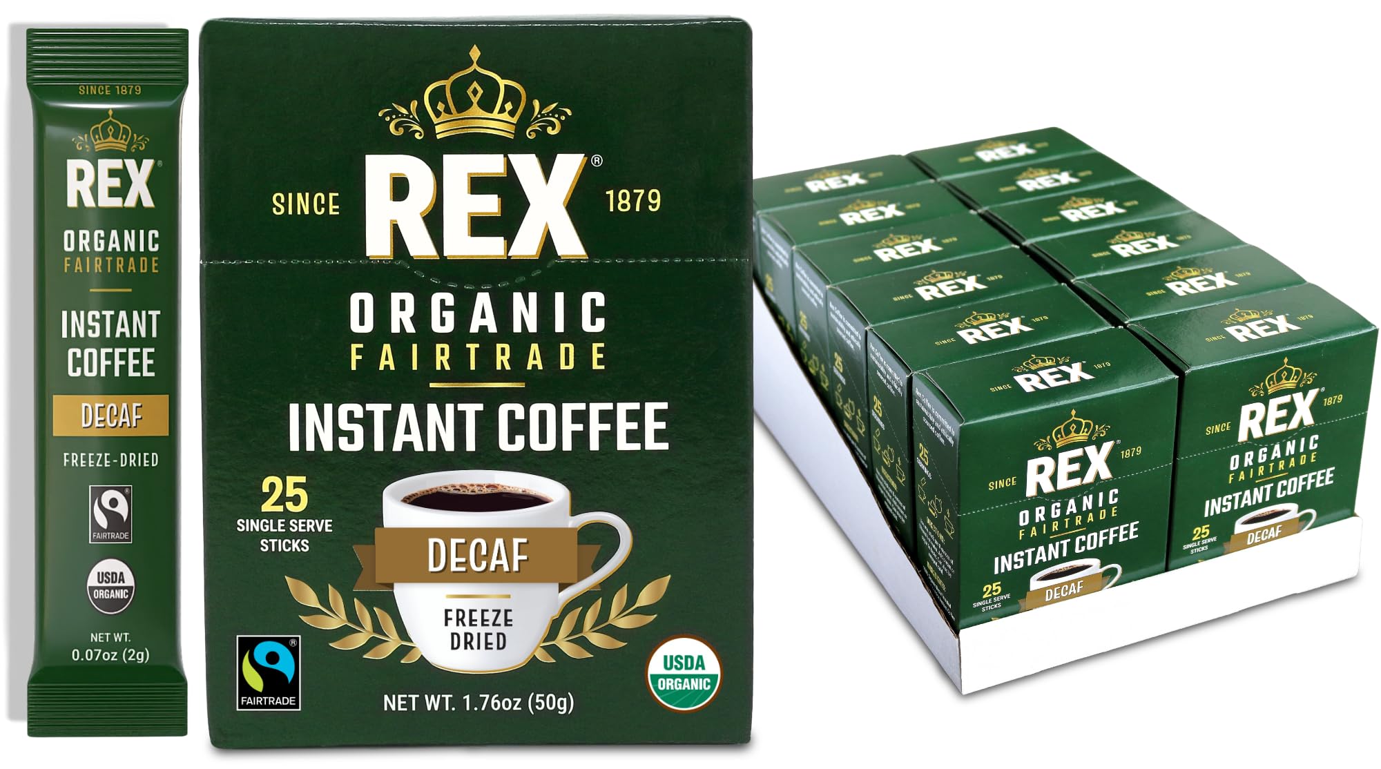 Amazon.com : Rex Coffee Organic Fairtrade Decaf Instant Coffee