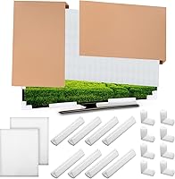 Feifeiya 2 Sets 65 Inch TV Moving Boxes with Foam Covers, 16 Edge Protectors & Mirror Picture Protection