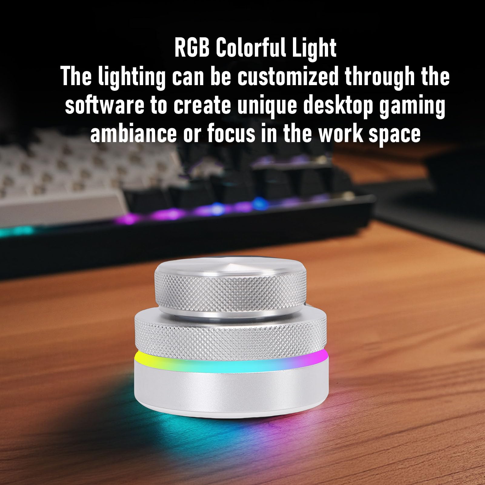 Anpassbarer -Controller, Bluetooth 5.0 2,4 G USB C Kabelgebundenes RGB-Licht mit DREI Modi, mit EIN-klick-Eingang für Multimedia-Digital-Audio-Workstation-Videobearbeitung