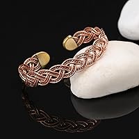 Vista 19 de Handmade Elegant Copper Bracelet for Women - Pure Copper Bracelet for Pain Relief and Stress Relief - Adjustable Entwisted Copper Bracelet to Fit