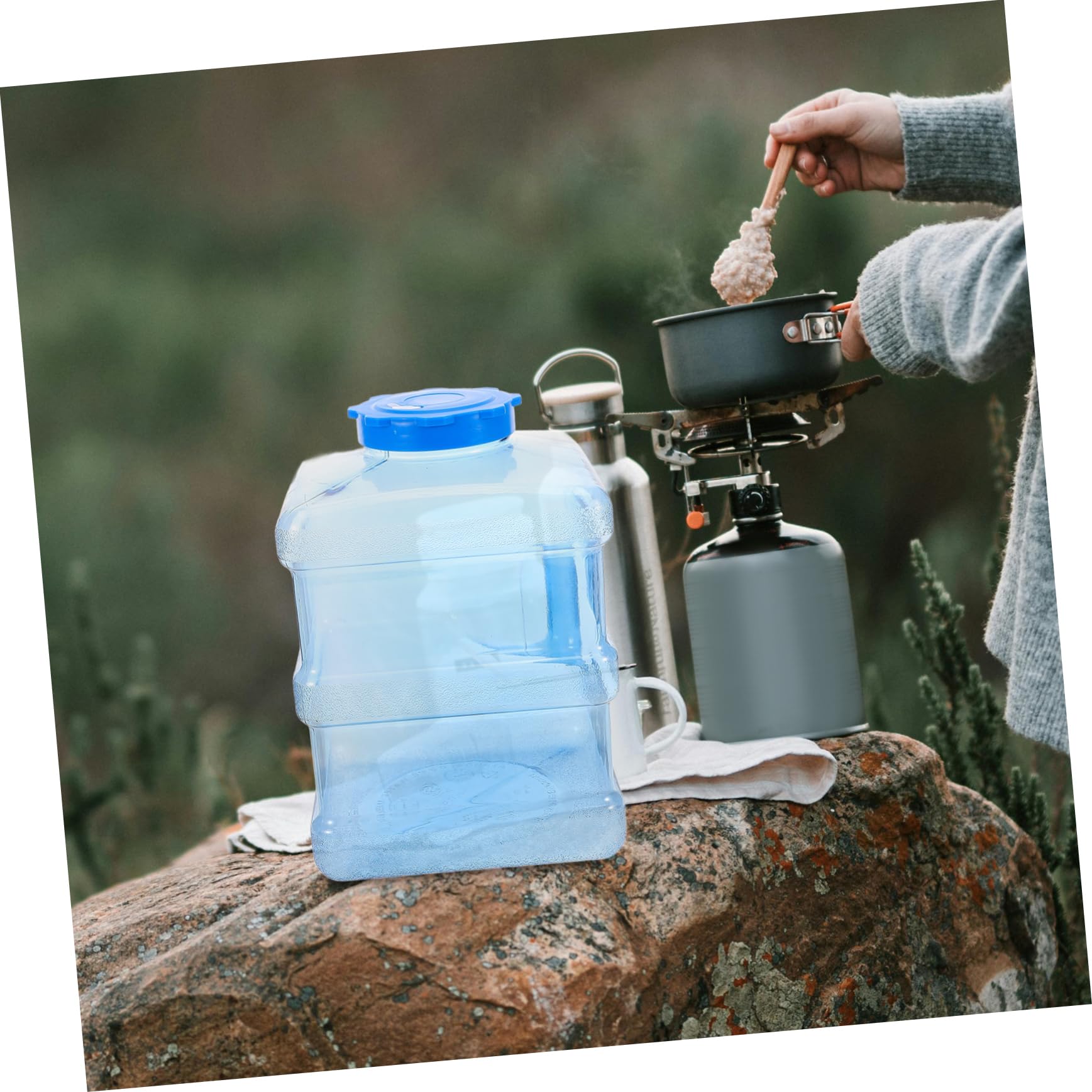 ifundom Camping Wasserkanister Robuster Wasserbehälter mit Tragegriff für Outdoor Aktivitäten Sicheres Trinkwasser Geräumiger Stauraum für Campingbedarf