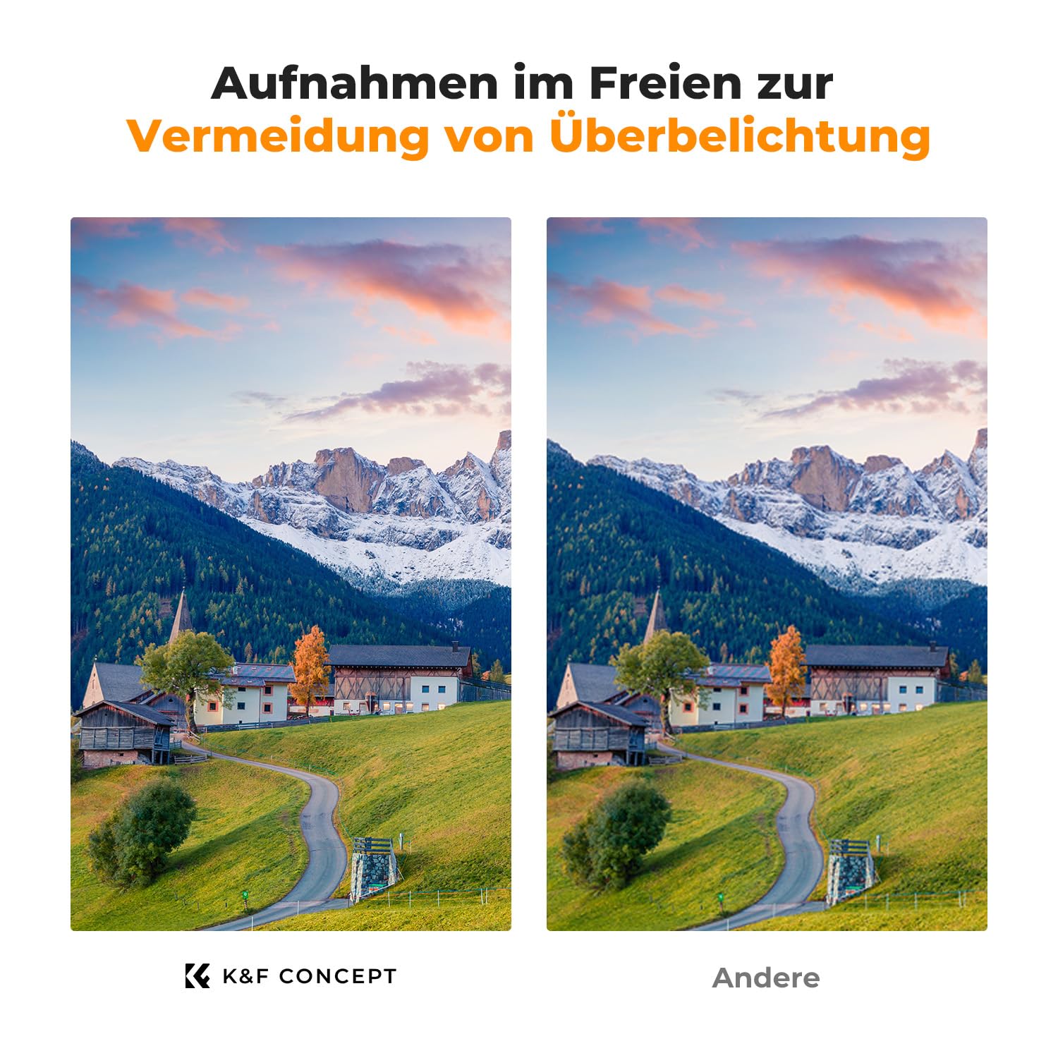 K&F Concept Variabler ND Filter 55mm ND3-ND1000 Graufilter (1.5-10 Blendenstufen) （Nano-Dazzle）
