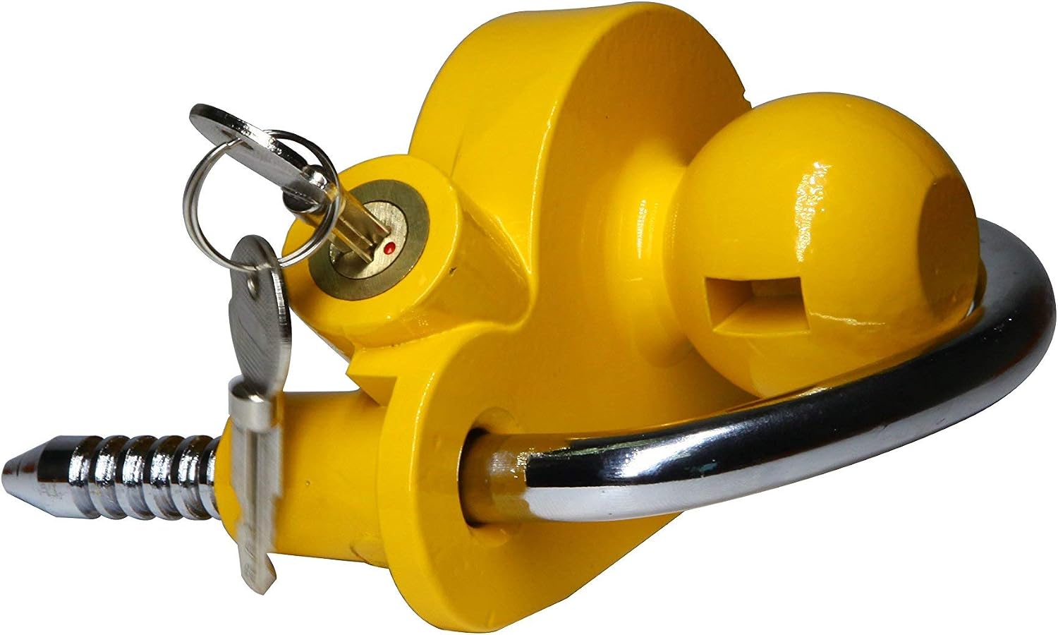 GOHAWKTEQ Universal Coupler Lock Universal Coupler Trailer Hitch Security Lock Adjustable Storage Security Heavy-Duty Steel fits 1-⅞", 2", and 2-5/16" couplers Replaces#72783