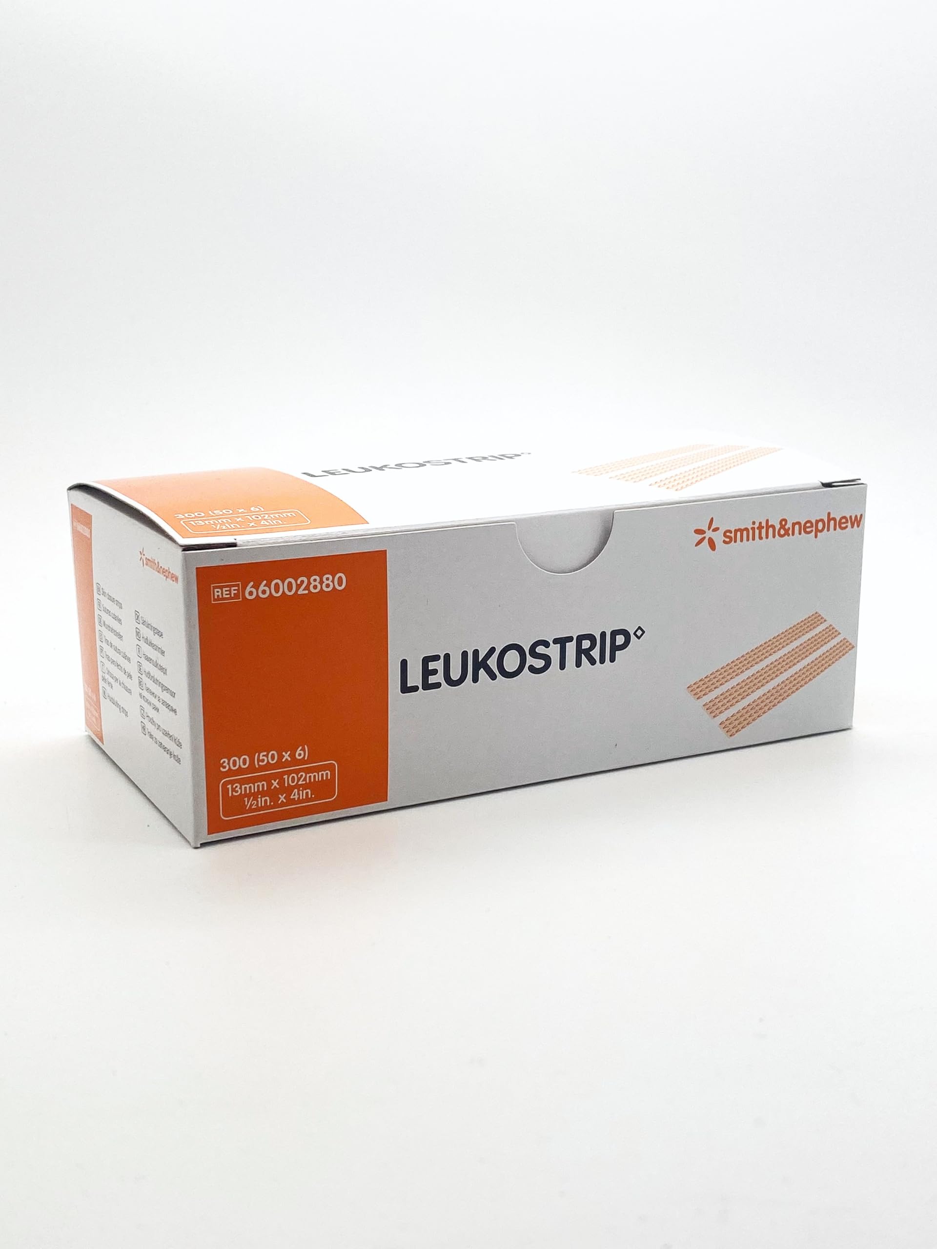 Leukostrip 13 x 102 mm (300 Unidades) – Tiras de Sutura Cutánea Estériles XL – Puntos de Aproximación Profesionales – Ideal para Cirugía y Postoperatorio – Alta Resistencia.