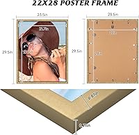 Vista 60 de Dark Brown 12x18 Frame Set of 3 - Rustic Woodgrain 12 x 18 Poster Frame with Plexiglass for Wall Gallery Display, 12x18 Picture Frame for Puzzles