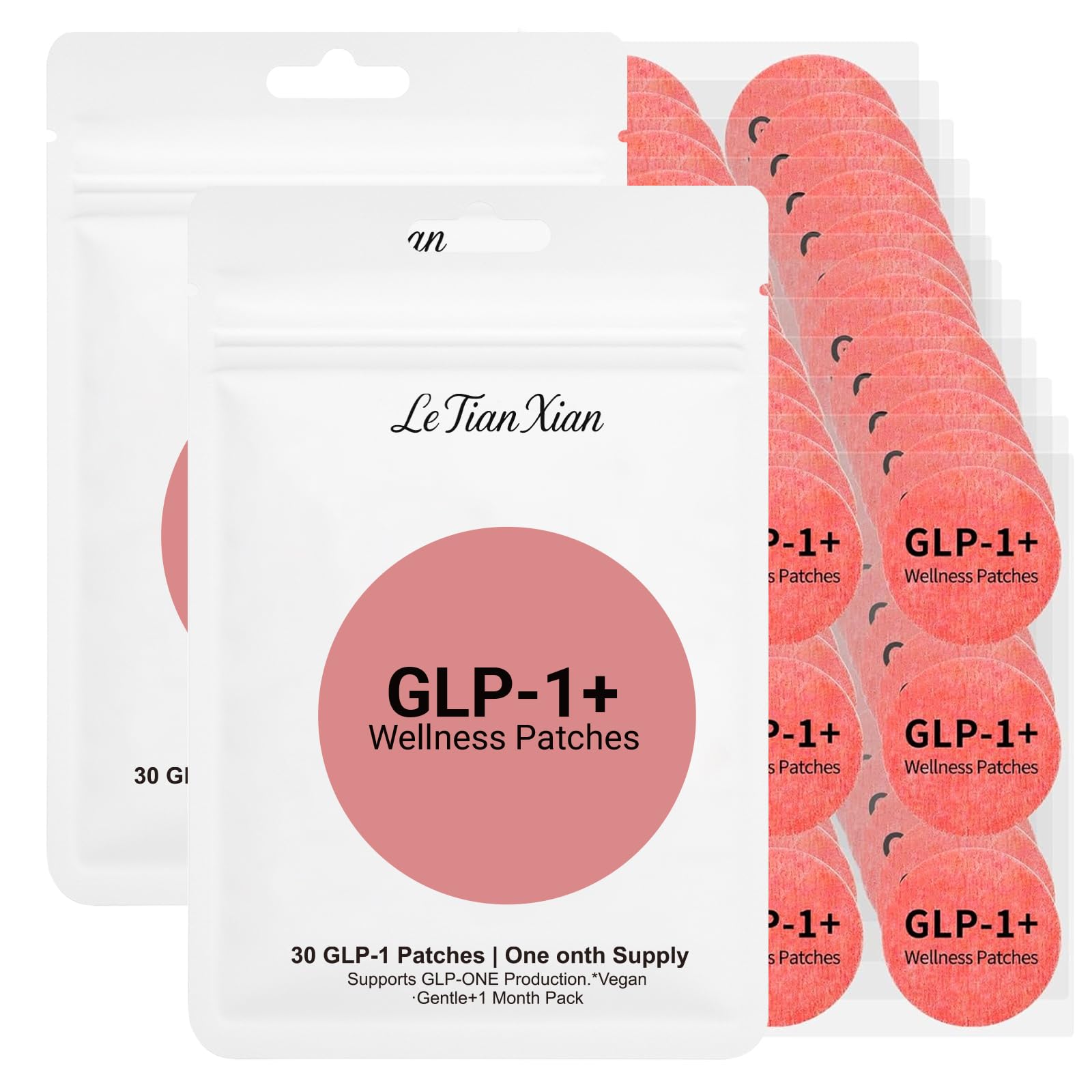 Le Tian Xian GLP-1 Patch - for Men & Women: Wear on Arm, Back, or Stomach - 8-Hour Comfort with a Gentle, withBerberine Non-Irritating Formula - 30