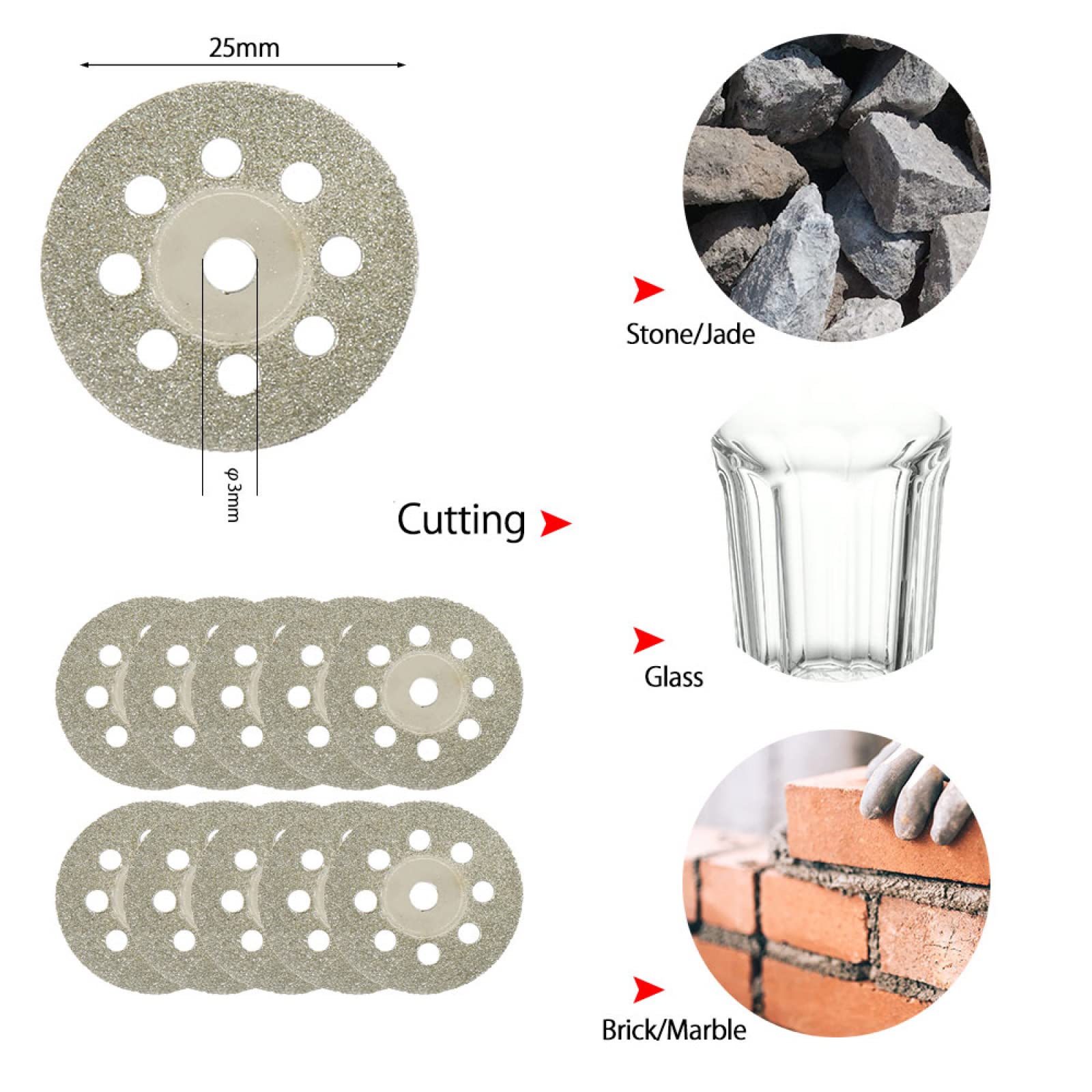 42pcs HSS Mini 32MM Set Di Lame Per Sega Circolare Resina Cut-Off Disco Da Taglio Per Legno Diamantato Metallo Seghe Bladeser Accessori