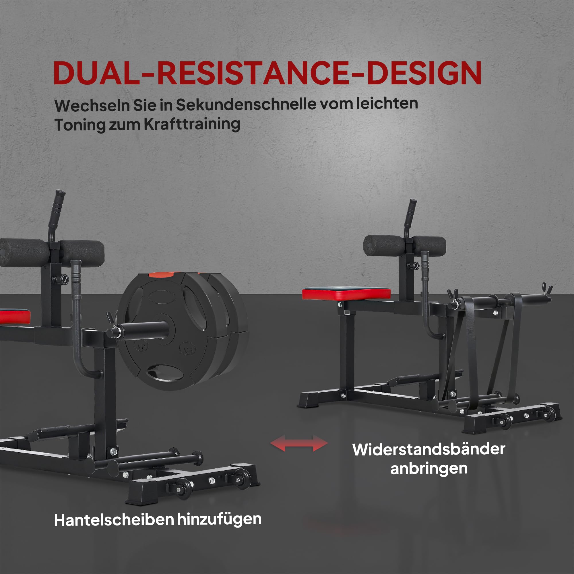 SPORTNOW Extensión de piernas, 2 en 1 ajustable, con pasadores de banda y ruedas, bicicleta estática para entrenamiento de piernas y muslos, dispositivo de fitness para el hogar y el gimnasio en casa