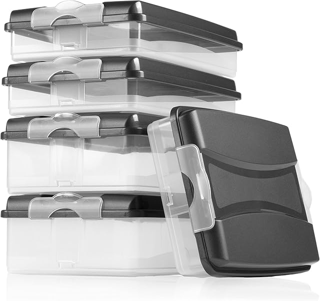 Hausfelder cold cut food storage boxes  stackable with lid  fridge cold meats containers
