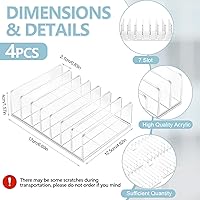 Vista 2 de Geetery 4 bandejas acrílicas para dinero en efectivo, organizador de correo, organizador de sobres de escritorio transparente para clasificar sobres