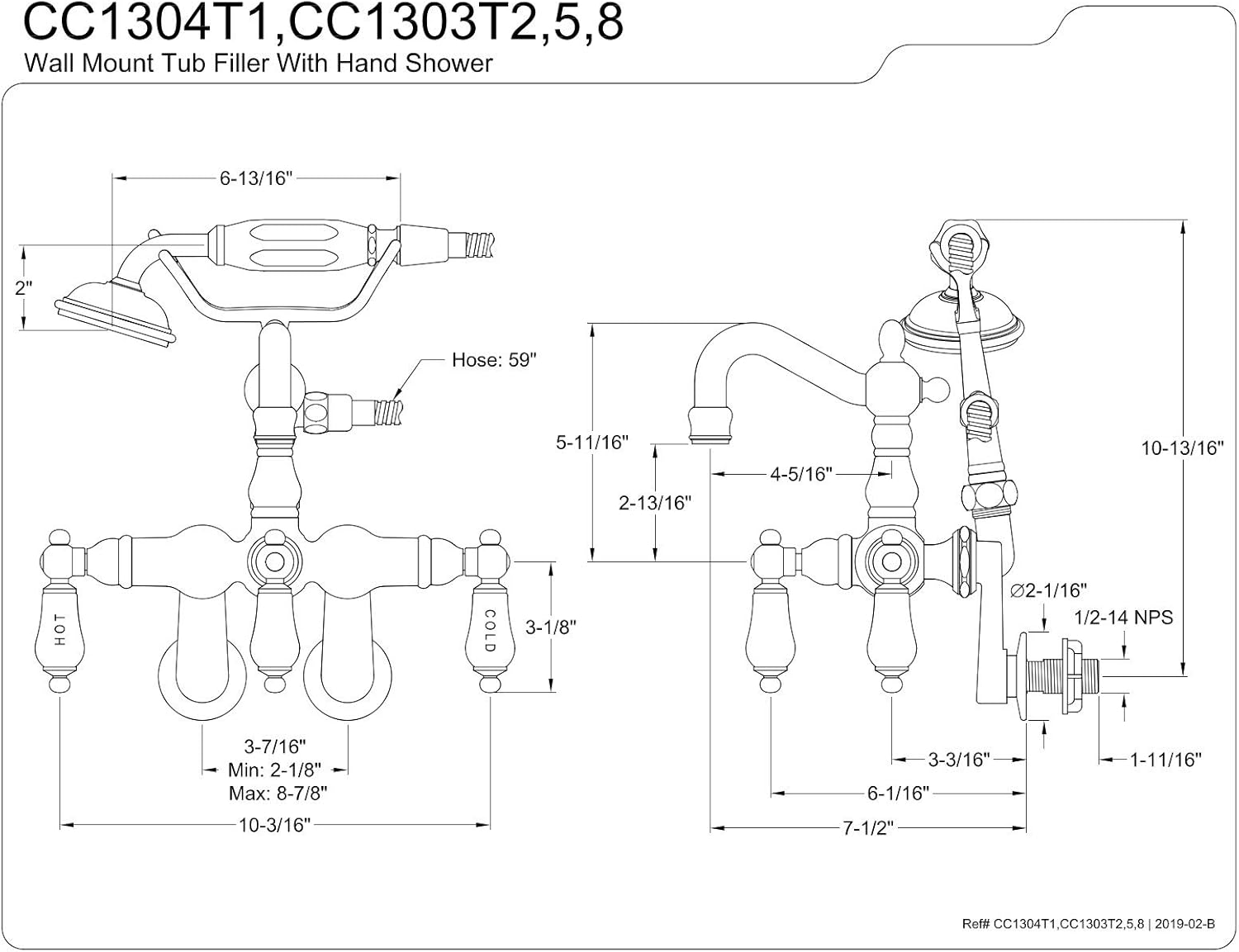 New Deal Kingston Brass CC1303T5 Vintage Clawfoot Tub Faucet, 3-3/8-Inch to 9-Inch Adjustable Spread, Oil Rubbed Bronze Hottest Sales Kingston Brass CC1303T5 Vintage Clawfoot Tub Faucet, 3-3/8-Inch to 9-Inch Adjustable Spread, Oil Rubbed Bronze