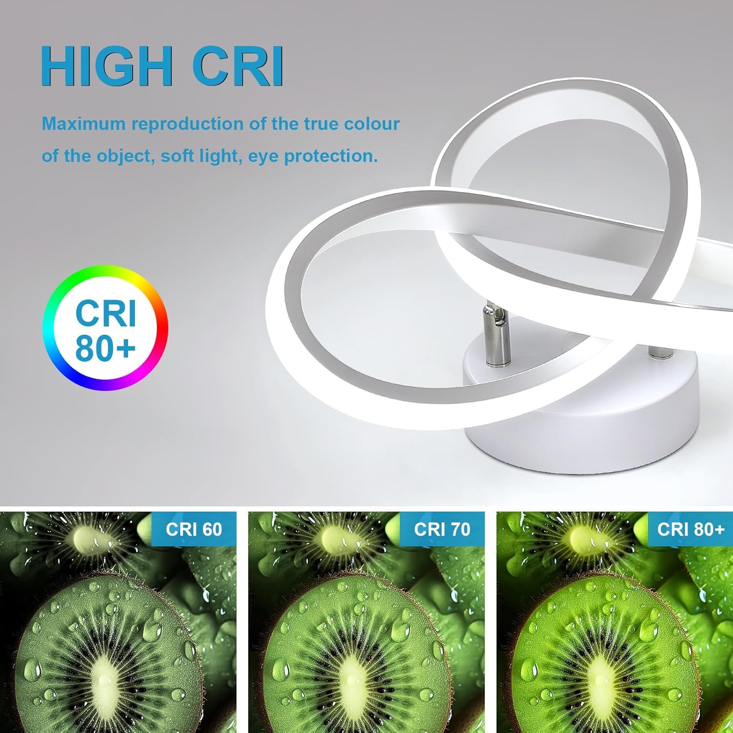Comely Moderna Lámpara de Techo LED, 22W Plafón LED Techo Blanca Moderno, Diseño Forma de Flor Luz de Techo para Dormitorio Cocina Sala de Estar Pasillo Comedor Balcón